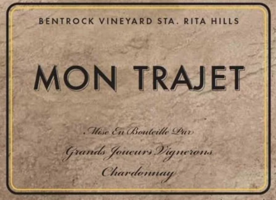 2022 Mon Trajet Chardonnay Bent Rock Vineyard Sta Rita Hills