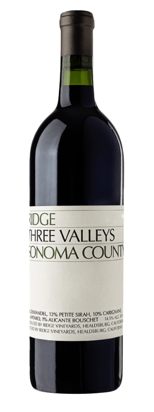 2022 Ridge Vineyards Zinfandel Three Valleys Sonoma County