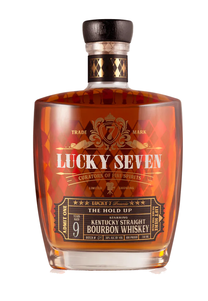 Lucky Seven Spirits Kentucky Straight Bourbon Whiskey The Hold Up 9 Yr 