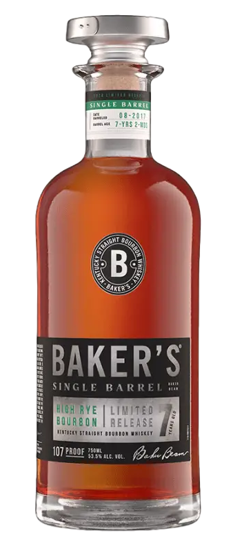 Baker's Kentucky Straight Bourbon Whiskey High Rye Limited 7 Year Old 