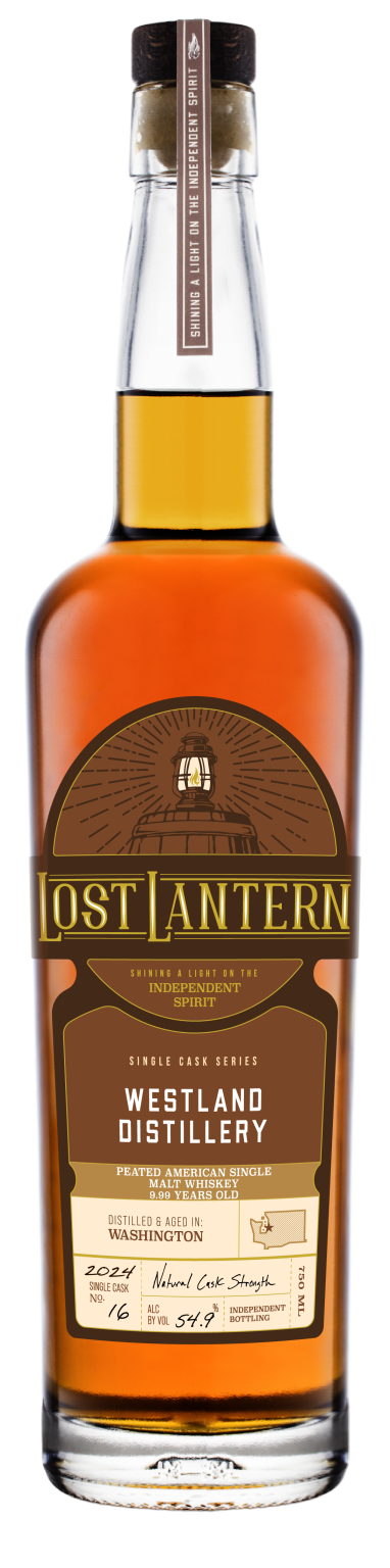 Lost Lantern Peated American Single Malt Whiskey Westland Distillery Single Cask 9.99 Year 750ML