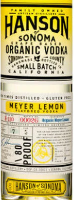 Hanson of Sonoma Vodka Meyer Lemon Organic