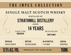 Impex Collection Single Malt Scotch Whisky 14 Years Old Strathmill Distillery (2009)