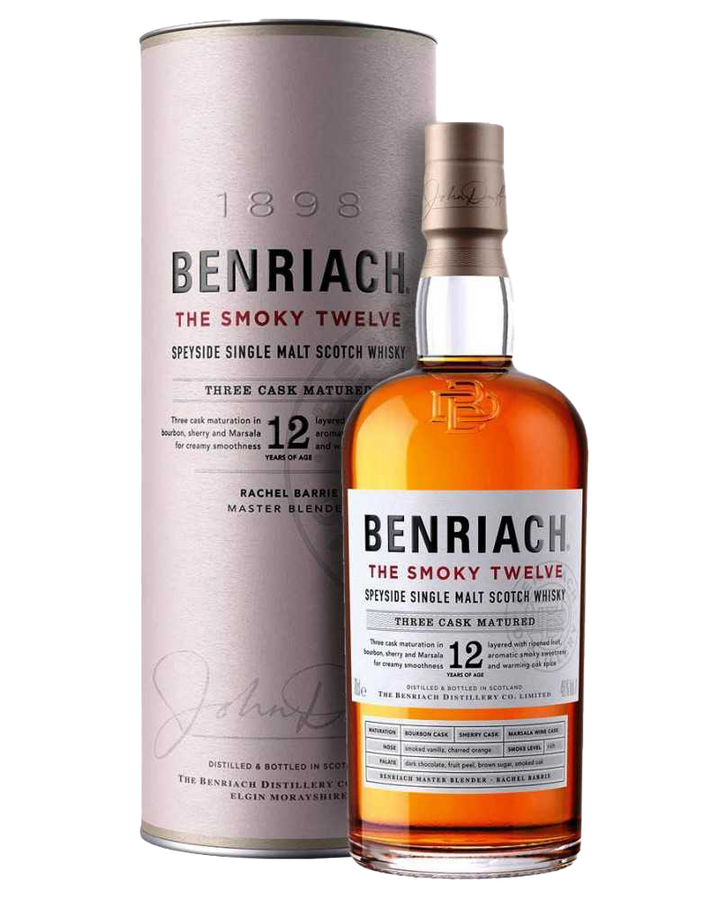 The BenRiach Speyside Single Malt Scotch Whisky 12 Year Old The Smokey Twelve