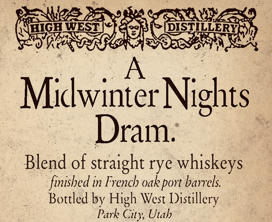 High West Distillery Blended Straight Rye Whiskey A Midwinter Nights Dram 11.9 750ML