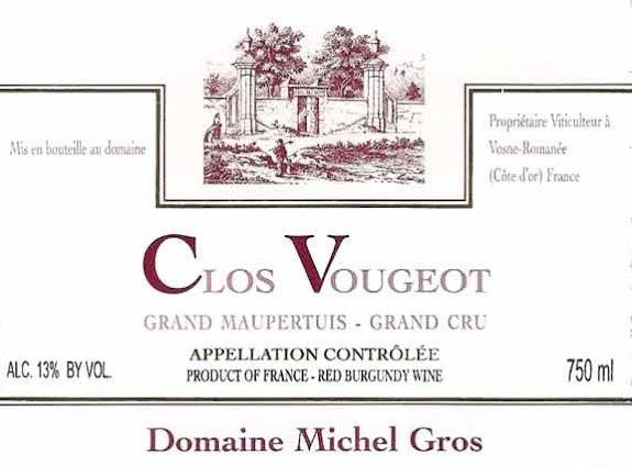 Domaine Michel Gros Clos Vougeot Grand Cru